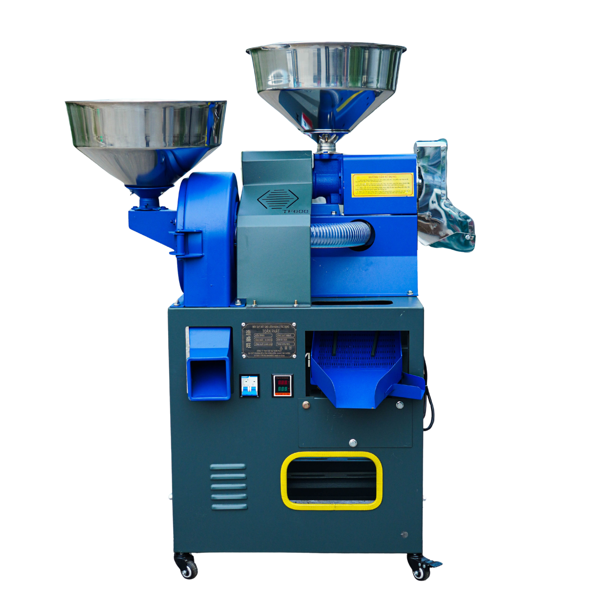 Máy xát nghiền 2 tác dụng TF600 sàng rung